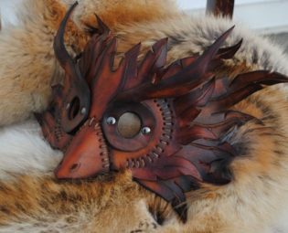 Spliced Owl Leather Mask by EpicLeather steampunk buy now online