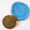 Steampunk Clock Flexible Silicone Push Mold for Polymer clay, Resin,Wax,Miniature Food,Sweets, plaster by MyfioriDes steampunk buy now online