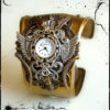 Men Women Steampunk Watch Gothic Watch for Men Women in Silver and Brass Unique Women Watch Steampunk Cuff Watch Game of Thrones Jewelry by LeBoudoirNoir steampunk buy now online