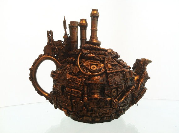techno steampunk teapot sculpture by richardsymonsart steampunk buy now online