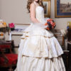 Elegance and Old Lace Victorian Corset Bustle Wedding Formal Gown Custom Sized Off White or Greyish Black by TracyMichelleCouture steampunk buy now online