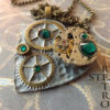 10% off XMAS16 The Clockheart Steampunk Watch Mechanism Emerald Necklace - Steampunk Jewelry by Steamretro -Christmas gift by SteamRetro steampunk buy now online