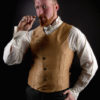 Steampunk Vest Mens Waistcoat Asymmetrical Gold Scroll Victorian Groom- Custom to Order by KMKDesignsllc steampunk buy now online