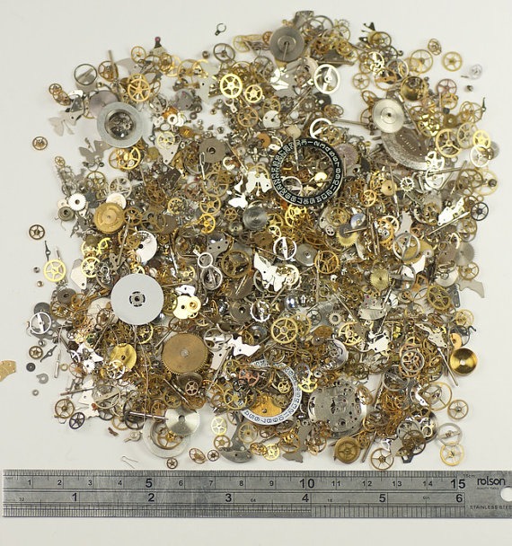 100g huge pack watch parts Jewellery making steampunk altered art craft cyberpunk cogs gears crafts by Redroosteruk steampunk buy now online