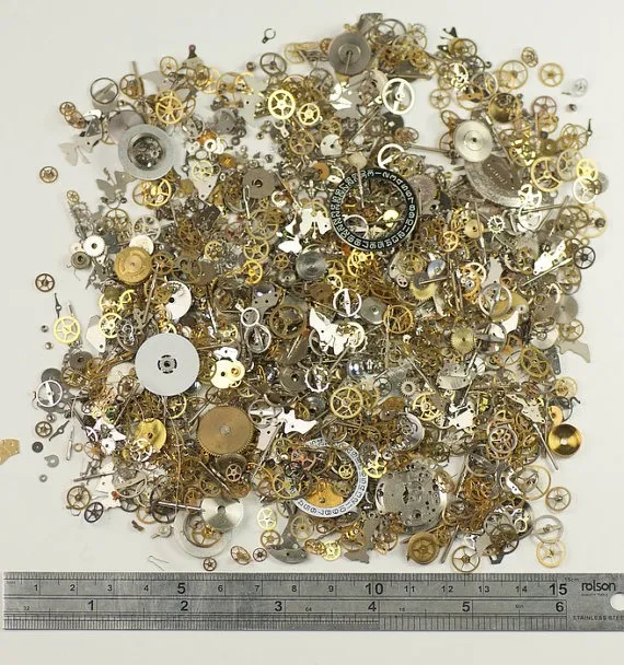 100g huge pack watch parts Jewellery making steampunk altered art craft cyberpunk cogs gears crafts by Redroosteruk steampunk buy now online