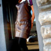 Stylist's Leather Apron with tool loops and pockets, brass buckles, cross straps by CyclonaDesigns steampunk buy now online