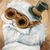 Persian Cat Print, White Cat Portrait, Custom Size, Steam Punk Art Decor, Steampunk Goggles, Top Hat, Pet Owner, Animal Lover Gift by rainbowofcrazy steampunk buy now online Persian Cat Print, White Cat Portrait, Custom Size, Steam Punk Art Decor, Steampunk Goggles, Top Hat, Pet Owner, Animal Lover Gift by rainbowofcrazy steampunk buy now online