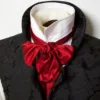 REGENCY Brummel Victorian Ascot Tie Cravat - Deep RED Dupioni Silk by elegantascot steampunk buy now online REGENCY Brummel Victorian Ascot Tie Cravat - Deep RED Dupioni Silk by elegantascot steampunk buy now online