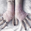 Petiole Lace Fingerless Gloves - Dusty Rose Mauve Leaf Foliage - Wedding Austen Bridal Mori Gothic Victorian Regency Tribal Belly Dance Noir by ZenAndCoffee steampunk buy now online
