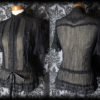 Gothic Black Crinkle Bead Detail SPLENDEUR Ties Blouse 12 14 Victorian Vintage by AusterexxDevotion steampunk buy now online