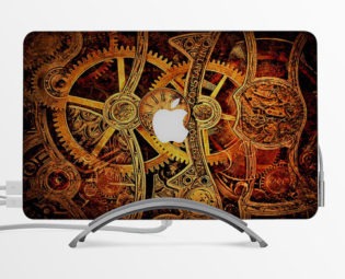 Macbook Decal / Custom Creative Sticker / Computer decoration / Gift / Apple logo / Steampunk heart by Papierge steampunk buy now online