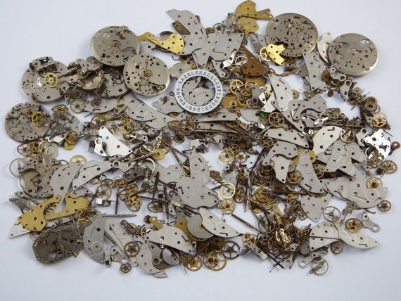 100g STEAMPUNK watch parts jewellery altered craft art cyberpunk cog wheels by alfindingsltd steampunk buy now online