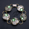 Steampunk Bracelet ~ Watch Movements Set with Peridot Green Rhinestones ~ Brass Links ~ Foldover Clasp ~ #B0129 by Robin Taylor Delargy by FANTASTICALITYbyRTD steampunk buy now online