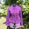 Long sleeved Purple Cotton Vintage Military Jacket With Buttons by ModifiedBotanicals steampunk buy now online Long sleeved Purple Cotton Vintage Military Jacket With Buttons by ModifiedBotanicals steampunk buy now online