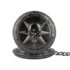 Black Pocket Watch Engraved Kits - Gold Shot Skull Pocket Watch Locket Pendant + Rolo Chain (40cm) by AlnSupplies steampunk buy now online