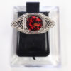 Garnet Art Deco Filigree Edwardian Antique Sterling Silver 925 Ring sz 7 by TheFlyingFoxes steampunk buy now online