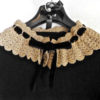 Gold Crochet Lace Peter pan Collar. With Black velvet Ribbon. One of a kind. Handmade in Rome by SaraDollFashion steampunk buy now online
