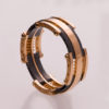 Gold Wedding Band, Men's 14K Rose Gold and Oxidized Silver Wedding band, rose gold Wedding ring, rose gold ring, mens ring, mens band, BNG3W by doronmerav steampunk buy now online
