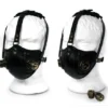 STEAMPUNK LEATHER Mask black leather Respirator Raider Double "S" Filters by MannAndCo steampunk buy now online
