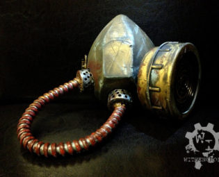 Fallout Wasteland Functional Gas Mask / Respirator, Steampunk Zombie Post-Apocalyptic Costume, Now Comes with extra replacement Filters! by WithencroftCo steampunk buy now online