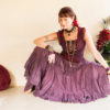 CHERISE LINEN SKIRT - Steampunk Wedding Bride Bohemian Burning man Hippie Boho Steam punk Belly Dance Plus size Gypsy Witch Ethnic - Purple by TimjanDesign steampunk buy now online