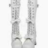Sweet Lolita Chunky Heels Boots Bows Decor Shoelace Strap Buckle 3'' Heel 1.2'' steampunk buy now online