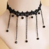 Black Metal Fringe Gothic Lolita Necklace steampunk buy now online