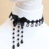 Fringe Gothic Black Cotton Blend Lolita Necklace steampunk buy now online