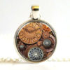 Brown Clockwork Gears Steampunk Necklace Pendant Brooch by CheekiGeeki steampunk buy now online