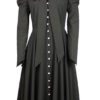 Victorian Steampunk Black Gothic Formal Vintage Button Tunic Dress by QuirkyRetro1 steampunk buy now online