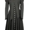 Victorian Steampunk Black Gothic Formal Vintage Button Tunic Dress by QuirkyRetro1 steampunk buy now online