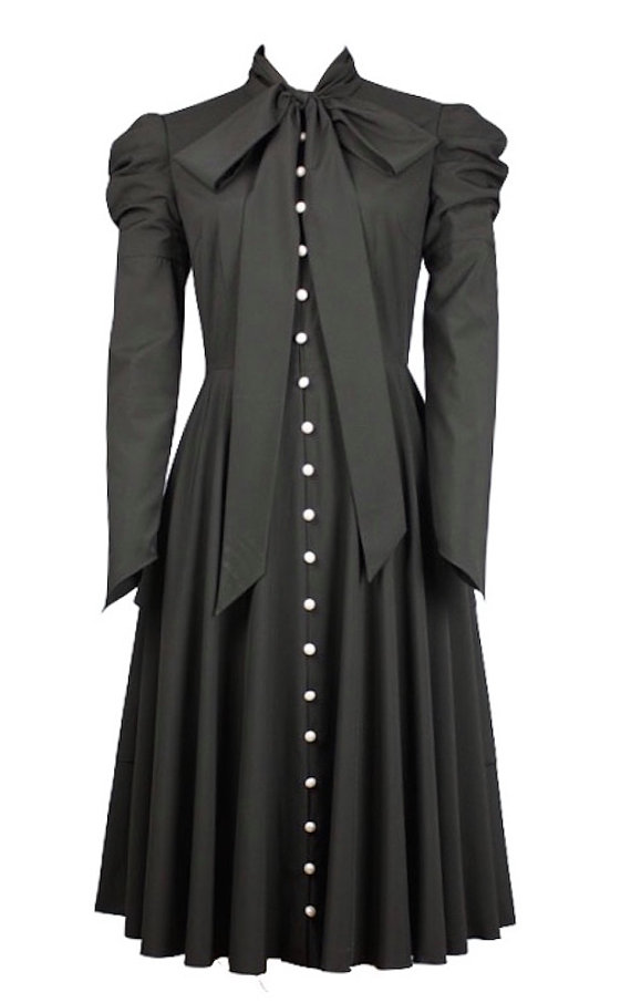 Victorian Steampunk Black Gothic Formal Vintage Button Tunic Dress by QuirkyRetro1 steampunk buy now online