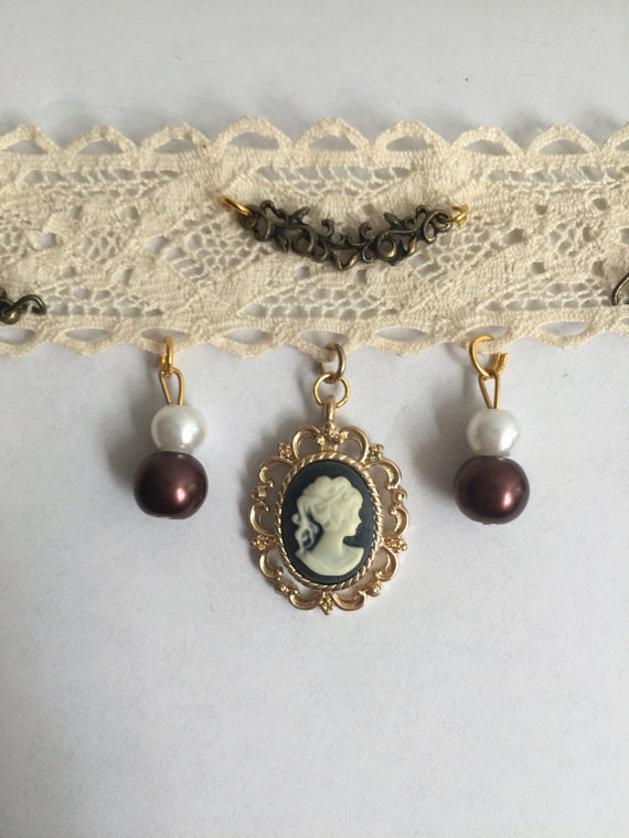Cameo Victorian Style Choker by LadyJadesEmporium steampunk buy now online