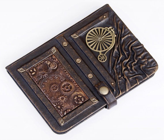 Handmade steampunk leather journal, leather notebook, travel journal, travel notebook,writing journal,steampunk,journals with lock by AVworkshop steampunk buy now online