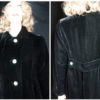 Vng 40s Black Velvet Goth Edwardian Opera Coat / Mid Century Black Velvet Full Length Coat with Rhinestone Buttons / Gothic / Steampunk Sz S by HippieGypsyBoutique steampunk buy now online