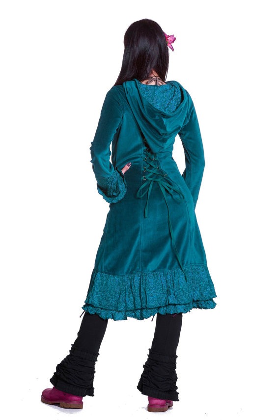 CORSET BACK COAT, long velvet coat, elegant steampunk jacket, corset coat, bohemian coat, hippie hippy velvet jacket, gothic purple jacket by AltshopUK steampunk buy now online