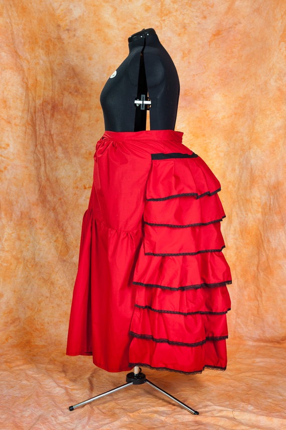 Victorian Steampunk Petticoat with Wire Bustle late 1800s, handmade, Size S-XXL, custom made by InnaTiourine steampunk buy now online