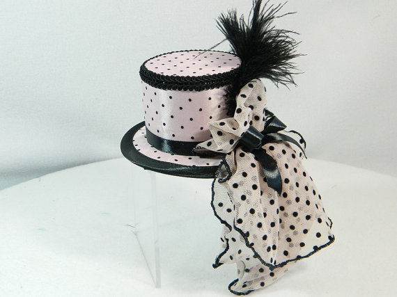 Minihat pink black veil Gothic Burlesque Hat Cocktail Wedding Church Formal Derby Hat Wedding Bridal Millinery Cappelli Chapeau Bibi by Nashimiron steampunk buy now online