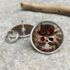 Steampunk Moustache Sugar Skull Glass Dome Round Cabochon Lapel Tie Pin Badge Gift UK by ButterflynBeez steampunk buy now online