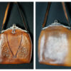 c. 1921-25 Tooled Leather Jemco Deco Purse EXCELLENT Condition / Art Deco Art Nouveau Locking Jemco Purse / Edwardian Leather Tooled Handbag by HippieGypsyBoutique steampunk buy now online