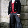 Velvet Pirate / Period Style Mans Coat - ALL BLACK - Chest 40" by CarriAngelStudios steampunk buy now online