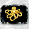Steampunk Large Belt Buckle Octopus Neo Victorian Fantasy Inspired Metal Ornate Buckle in Black Enamel Custom Colors Available by EdwardianRenaissance steampunk buy now online