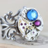 Steampunk Ring Statement Ring Custom Made Mothers Ring Birthstone Ring Unique Grandmothers Ring by inspiredbyelizabeth steampunk buy now online