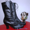Victorian BOOTIES Victorian shoes Historical boots in black leather Ankle heeled boots Custom size shoes by VictorianBoots steampunk buy now online