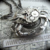 Steampunk Necklace Silver Crab Locket Necklace Vintage Watch Movement Rustic Silver Locket Gothic Victorian Steampunk Nautical Art Jewelry by CosmicFirefly steampunk buy now online
