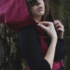 Dark red harness with hoodie - Steampunk trance tribal dark fashion - Perséphone by OctopoosFactory steampunk buy now online