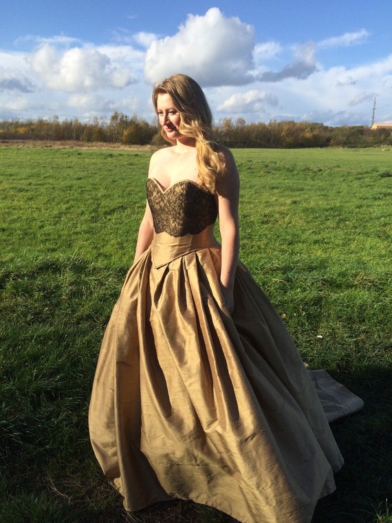 Alternative wedding dress, steampunk wedding gown, victorian corset wedding dress by BluePumpkinCorsetry steampunk buy now online