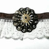 Steampunk choker with antique brass flower by DeathlySmiles steampunk buy now online