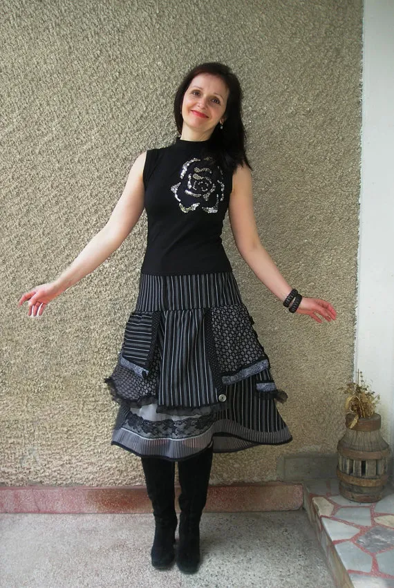 L-XL, Urban Fairy Skirt, eco-friendly handmade clothing by EcoClo by EcoClo steampunk buy now online