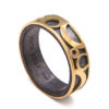 Two Tone Wedding Band - 18k Yellow Gold and Oxidized Silver Ring, Wedding Ring, Wedding Band , Men's Ring, unique wedding band by DoronMeravWeddings steampunk buy now online